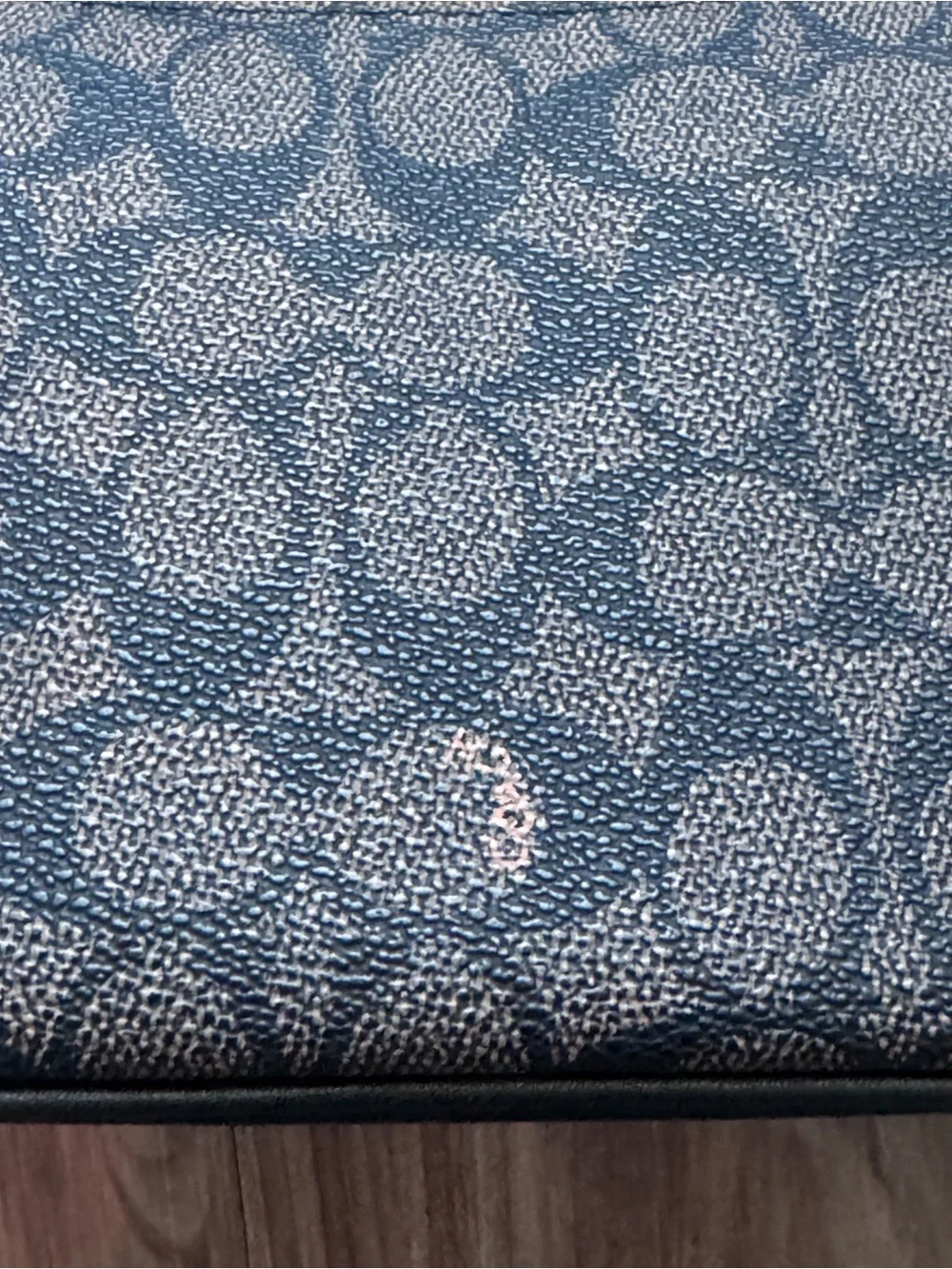 Coach Navy and Black Signature Canvas Shoulder Bag with Gold Hardware